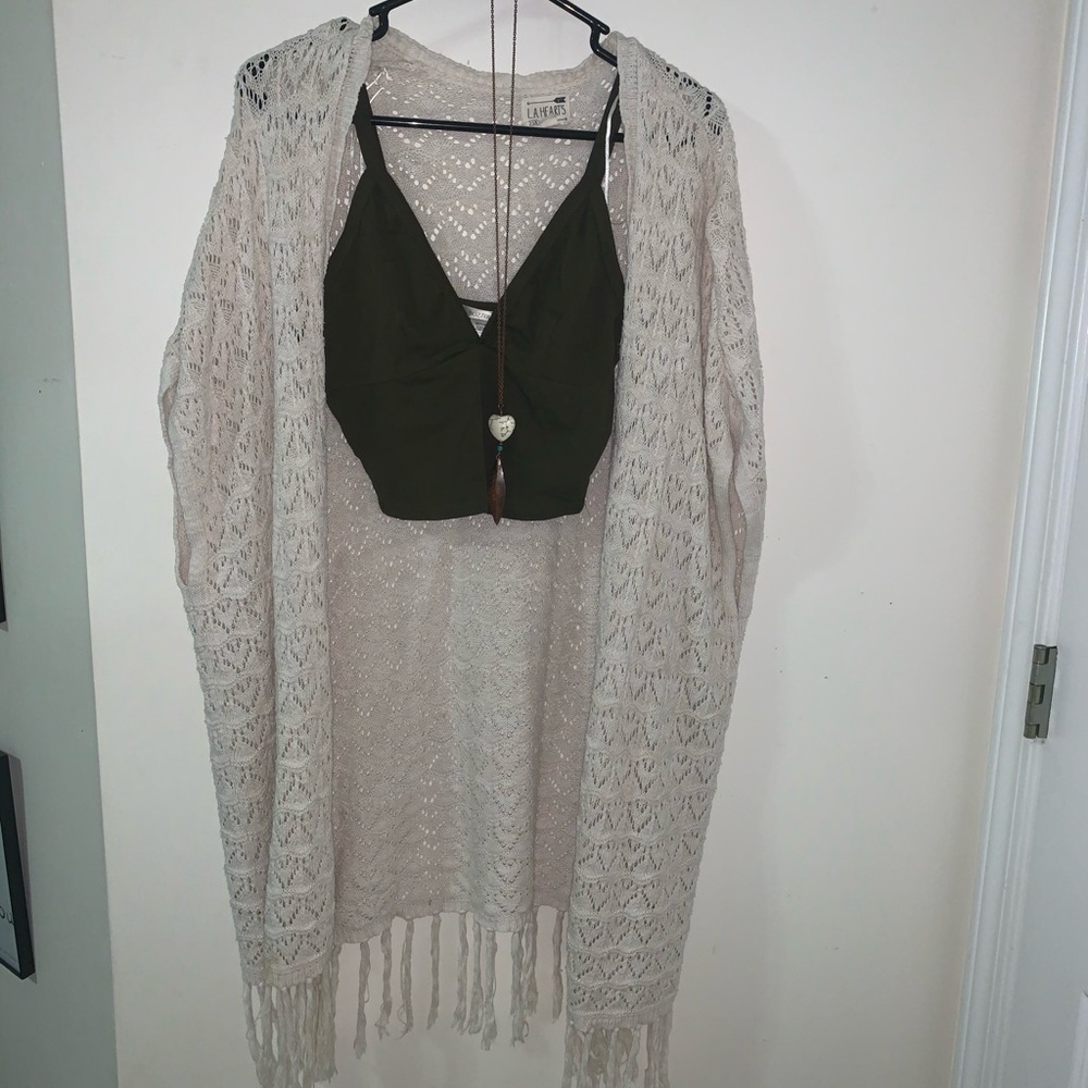 Olive Green crop top